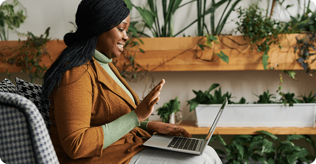 Woman with a laptop